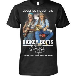 Legends Never Die Dickey Betts 1943-2024 Thank You For The Memory T-Shirt 90